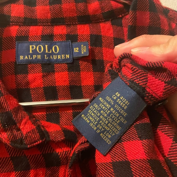 Polo Ralph Lauren Women’s Flannel long sleeve size 12 - Picture 5 of 6